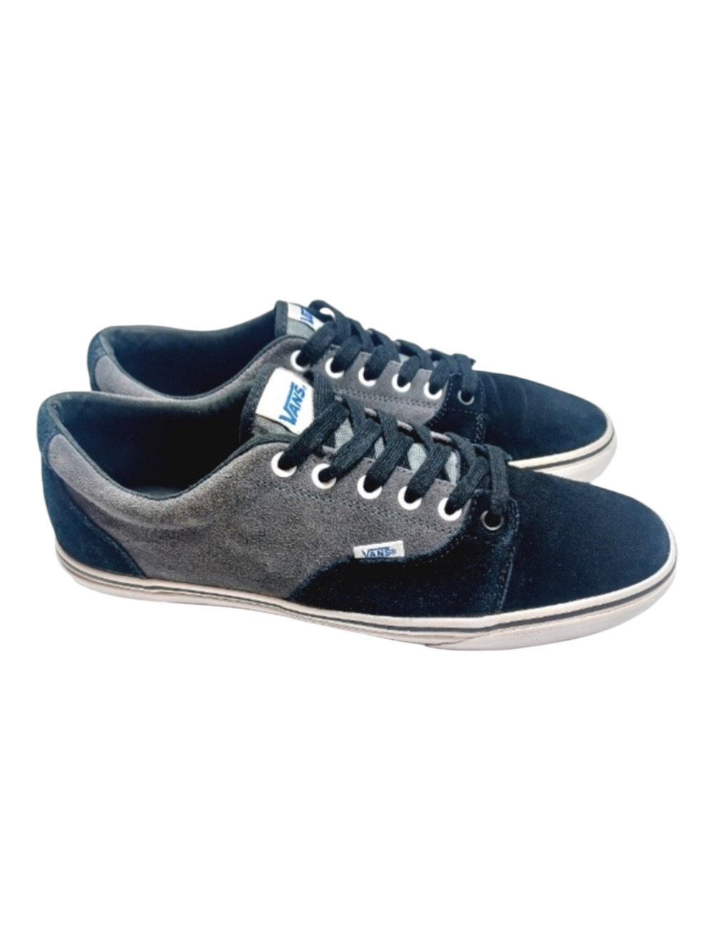 Vans Kress Suede Leather Black Gray Men's Size 11.5 or 11 1/2